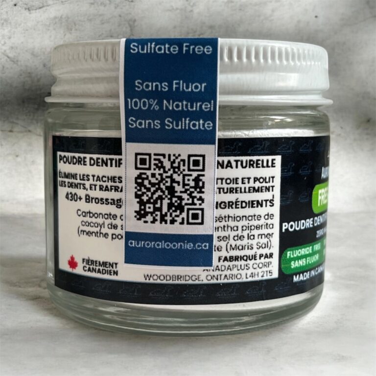 fresh mint fluoride free tooth powder 15g