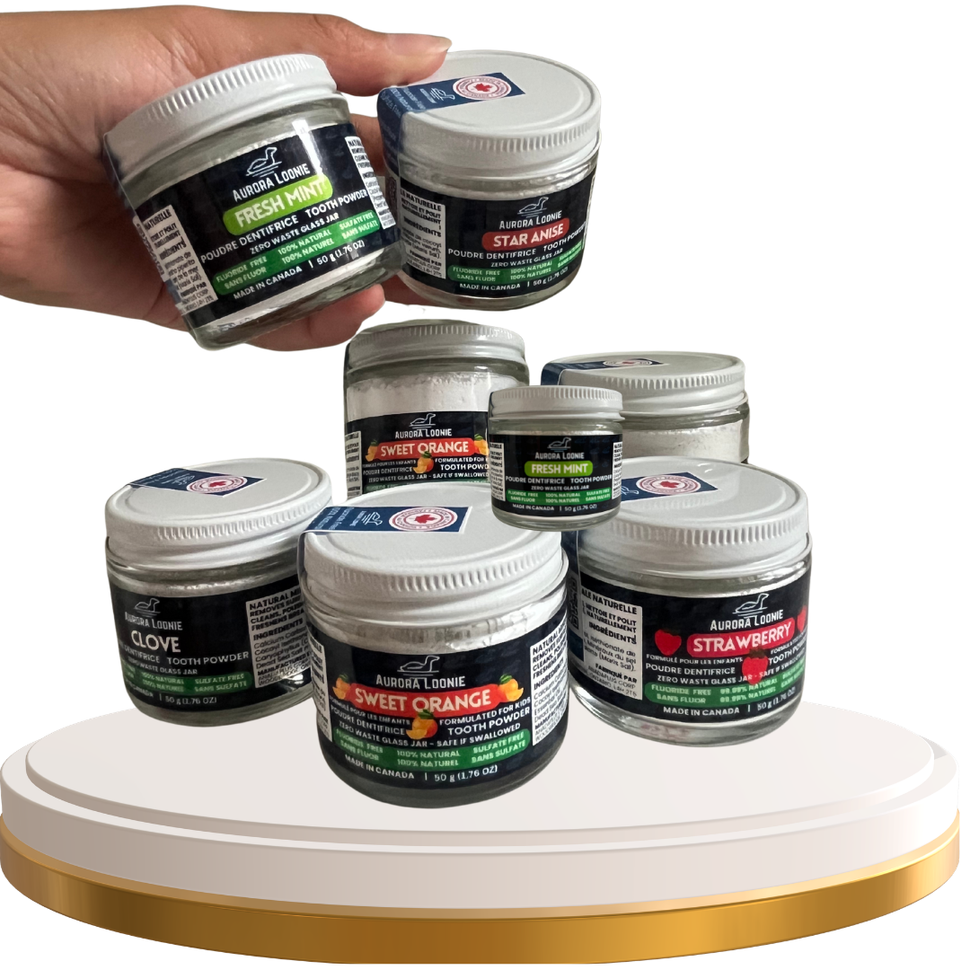 aurora loonie tooth powders