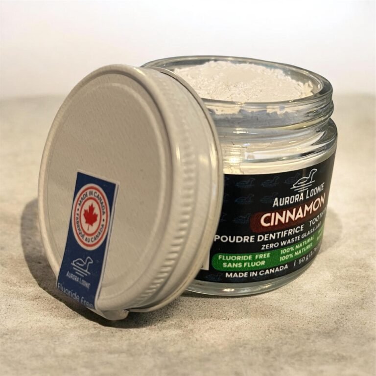 cinnamon fluoride free natural mineral tooth powder | made in canada